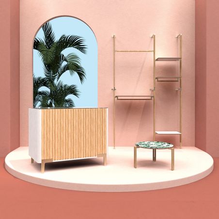 Belle présentation d'un comptoir et de tables gigognes Belle présentation d'un comptoir et de tables gigognes