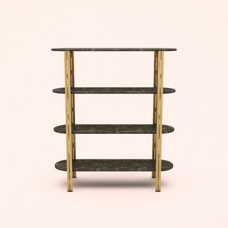 étagère avec finitions en laiton étagère avec finitions en laiton