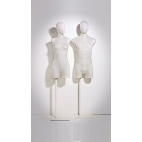 deux bustes blanc homme et femme pour commerce deux bustes blanc homme et femme pour commerce
