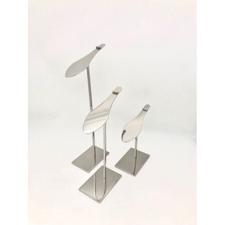 3 portes chaussures en inox brillant 3 portes chaussures en inox brillant