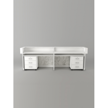 Banque d'accueil 2 postes de travail Banque d'accueil 2 postes de travail