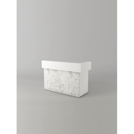 Banque d'accueil marbre blanc Banque d'accueil marbre blanc