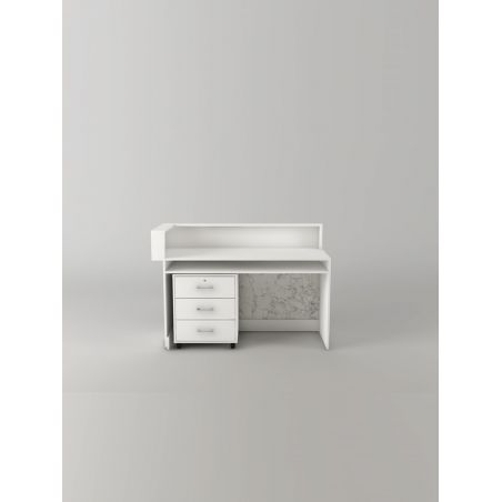 Banque d'accueil angle droit, agencement coté opérateur Banque d'accueil angle droit, agencement coté opérateur