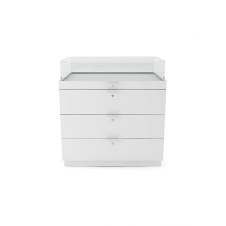 meuble vitrine avec trois tiroirs et une tablette coulissante meuble vitrine avec trois tiroirs et une tablette coulissante