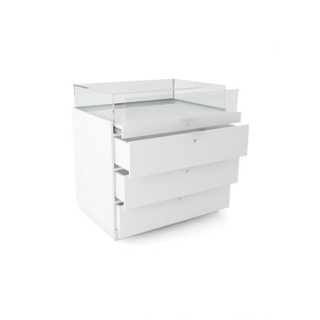 meuble vitrine blanc avec tiroirs et serrures à clés meuble vitrine blanc avec tiroirs et serrures à clés