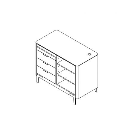 Point de vue en angle du comptoir Point de vue en angle du comptoir