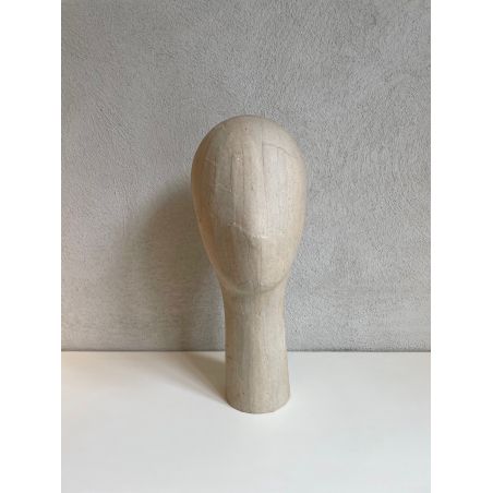 Tête display femme face papier mâché Tête display femme face papier mâché