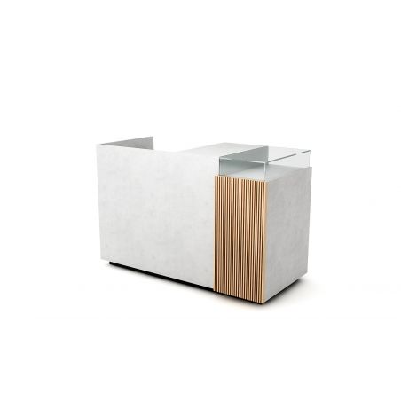 comptoir caisse compact en bois avec petit vitrine comptoir caisse compact en bois avec petit vitrine