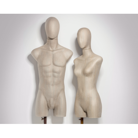 deux bustes de vitrine homme et femme deux bustes de vitrine homme et femme