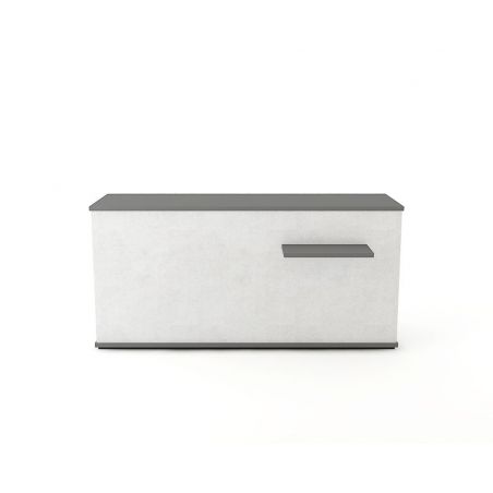 Grand comptoir caisse PMR 220cm Gris et Anthracite Grand comptoir caisse PMR 220cm Gris et Anthracite