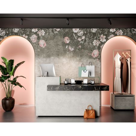 comptoir avec vitrine 180 cm comptoir avec vitrine 180 cm