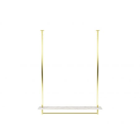 Portant suspendu doré avec étagère Portant suspendu doré avec étagère