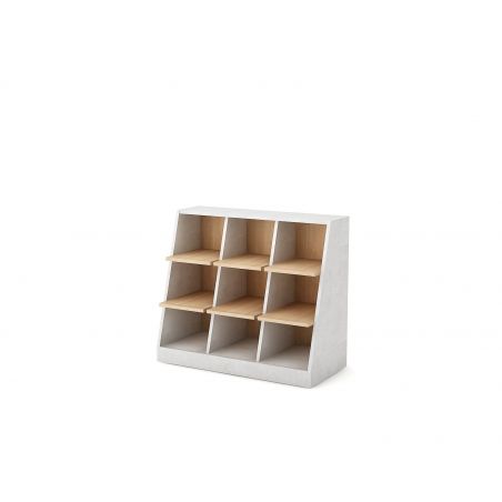 étagère inclinée blanche de profil étagère inclinée blanche de profil